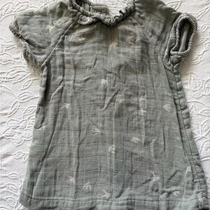 H&M Organic Cotton Baby Dress in Light Gray 6m